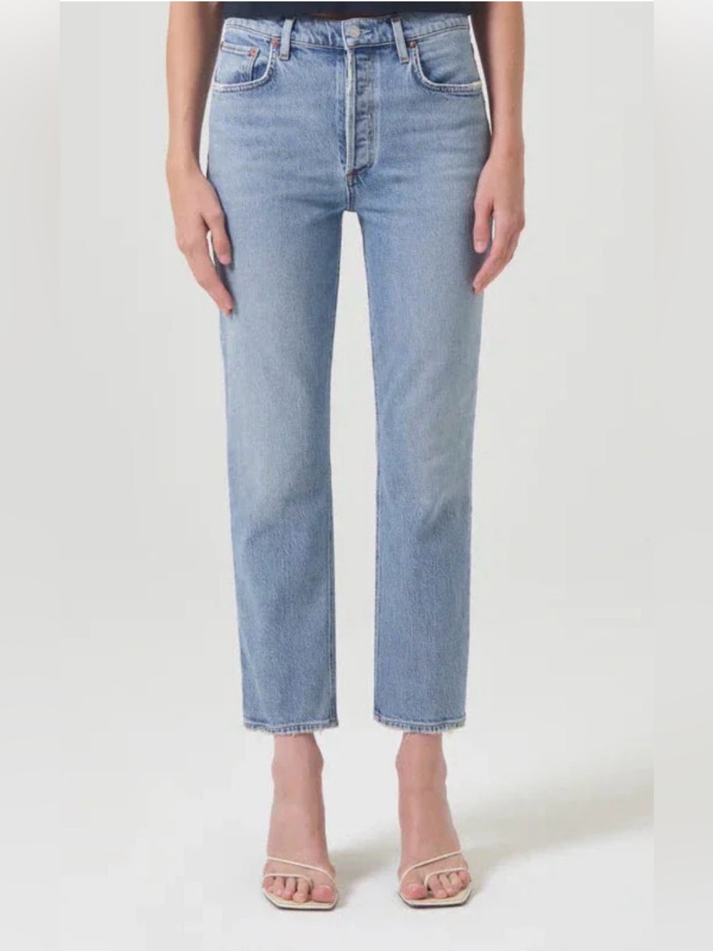 AGOLDE Riley High Rise Crop Straight Jean